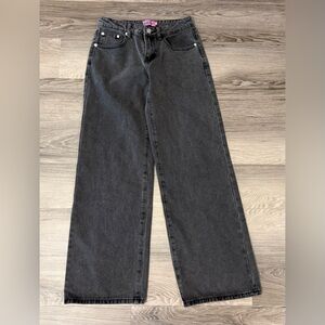 Edikted Low Rise Wide Leg Jeans, XS